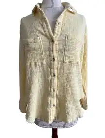 La Miel Muslin Long Sleeve Button Up Blouse Medium