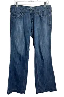 Ariat Jeans Women 29R Blue Wide leg Bootcut Low Rise Medium Wash Western Country