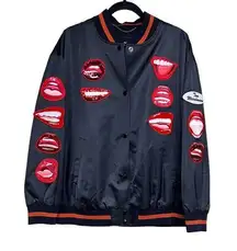 Coach  X Tom Wesselmann Souvenir Jacket Lips Black Women’s Size Large