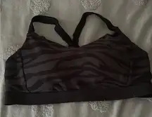 Old Navy Black and Grey Patterned Sports Bra 