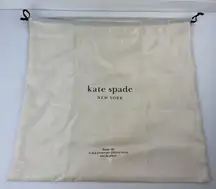 Kate Spade Ivory Dust Bag Drawstring Satin Storage Protector Handbag 17” X 18”