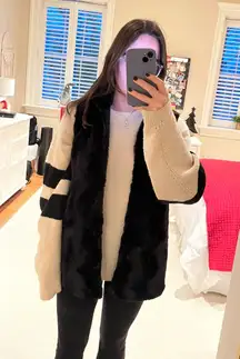 Black Faux Fur Vest