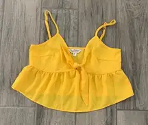 Miss selfridge yellow crop top