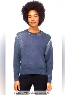 Lululemon Hazy Day Sweater Shadow Almost Blue Cashmere Cashlu Cropped Size M