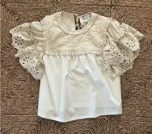 White Eyelet Top