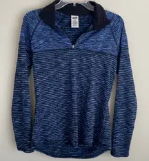 Avia 1/4 Zip Pullover Sports top Active Wear Blue Womens M 8-10 Yoga Running
