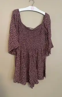 En Créme Floral Print Romper Woman’s Size Medium Summer One Piece