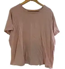 Ava & Viv size 1X blush pink short sleeve blouse women’s