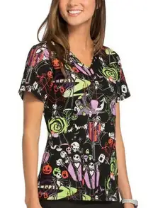 Nightmare Before Christmas Scrub Top