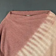 BKE Buckle Womens Small Oversized Pink Dolman Pullover Ombre' Sweater Boat Neck