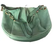 Vince Camuto Cristina Pleated Leather Hobo Bag Teal green  Large
