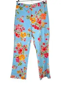 Moschino  Cheap And Chic Blue Bright Floral‎ Straight Leg Pant