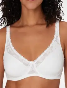 Bali Passion for Comfort Smooth Lace Underwire Bra DF6590 White