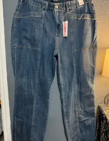 Judy Blue Vintage Elastic Waist Straight Jeans Size 20W