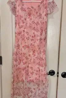 Studio Y Pink Floral Midi Dress