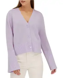 Dorothee Schumacher Modern Statements Lavender Wool Cashmere Cardigan