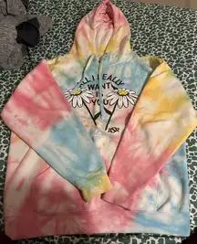 bsr by  “all i want is you” tie dye hoodie