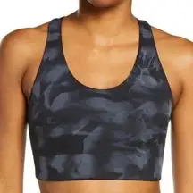 Zella Studio Lite Longline Sports Bra Black Spray