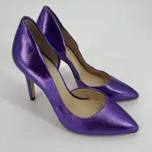 Jessica Simpson Paryn D’orsay Pump Purple Metallic Tumbled Women’s 5M