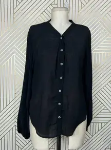 The Range Vapor Voile Button Down Shirt Black Size US XS