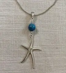 Chunky Silver Star Fish Necklace Pendant