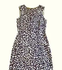 Steven Alan  silk sleeveless dress Cheetah print Cream tan brown Size 0