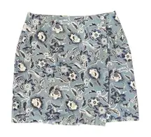 Charter Club Vintage Blue Floral Wrap Mini Skirt