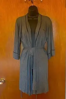 🆕 Bebe Grey Robe with Black Line Accent