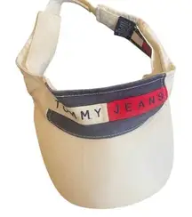 Vintage Tommy Hilfiger visor cream colored one size fits all some staining see p