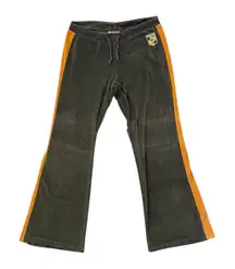 Y2K Vintage Green Bay Packers Sweatpants Low Rise Velour Velvet Women's Size XL