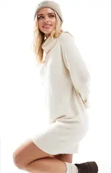 Vero Moda Cream Turtleneck Sweater Dress