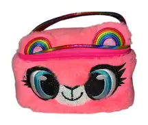 CLAIRE’S FURRY RAINBOW PANDA MINI COSMETIC BAG