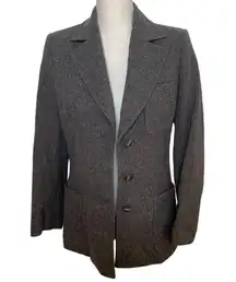 Vintage Jaeger London Boiled Wool Jacket Gray Blazer Sweater Coat Lord & Taylor