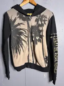 Victoria Secret PINK Sequin Palm Tree Zip Up Hoodie in size Medium