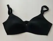 Black Warners wireless bra 34C