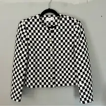 MANGO Checked Texture Jacket Blazer NEW Large