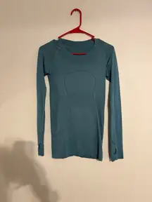 Blue Lululemon Long Sleeve Swiftly Tech