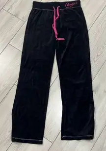 Candies women's vintage black sweatpants size small with pink trim