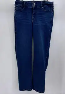 high rise straight Womens size 14 blue jeans