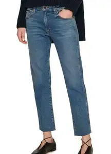 Khaite Alissa High-Rise Straight-Leg Denim in Blue Size 27