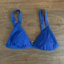 Xhilaration Junior’s Blue Ribbed Triangle Bikini Top
