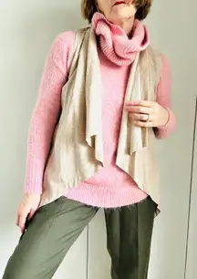 MM Couture Linen Vest Size Medium Neutral Lagenlook Layering