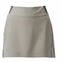 Athleta Brooklyn Textured 16” Skirt Skort Gray White Stripe Women’s Size 12 Golf
