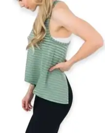 ZYIA Top Forest Nimbus Split Back Tank Green Size Medium