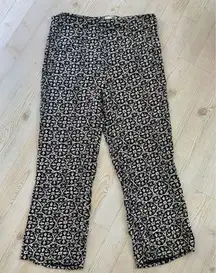 𝅺Amuse‎ Society Printed Viscose High Waist Cropped Pants Size L