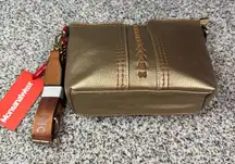 Montana West Gold Crossbody Bag with Wide Guitar Strap