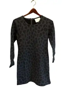 3.1 Phillip Lim Women's Gray Animal Print Sweater‎ Dress Size M 100% merino wool