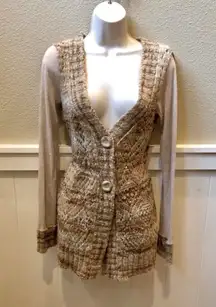 Funky BKE Button Up Cardigan. Sz S.