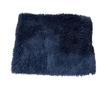 Soft Plush Navy Blue Neck Warmer W/ Cozy Fleece Texture For Cold Weather Comfort