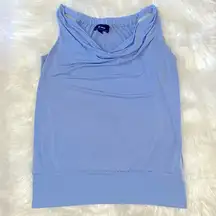 BWear Baby Blue Sleeveless Cowl Neck Top